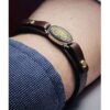 Islamic Leather Bracelet with Hadeed Stone