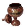 Handcrafted Persian Copper Sugar Bowl Decorated with Khatam Marquetry Art Salva