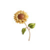 Flower Brooch Pin – Metal Sunflower Design