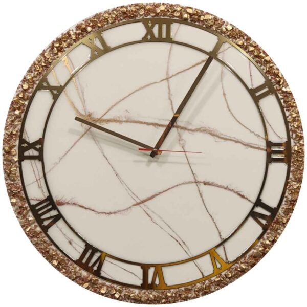 Handcrafted Resin Wall Clock - Abstract Style Elika