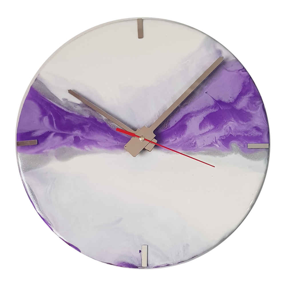 Handcrafted Resin Wall Clock - Abstract Style Hoora
