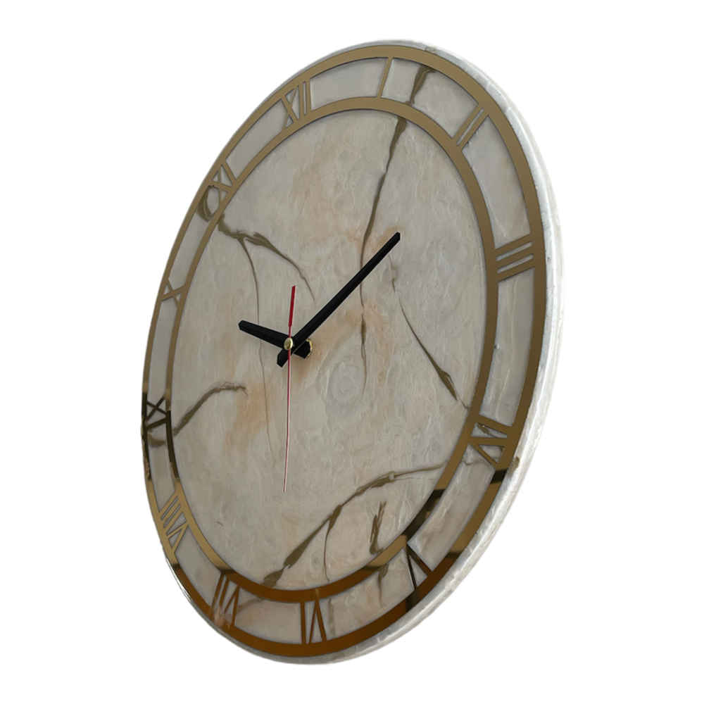 Handcrafted Resin Wall Clock – Abstract Style Sahar