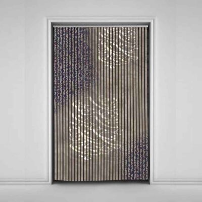 Persian Velvet Vertical Blind Curtain – Abstract Khatati Print