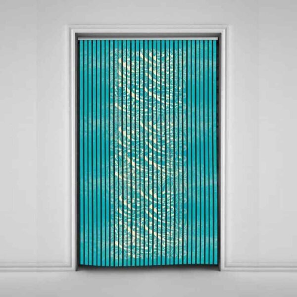 Persian Velvet Vertical Blind Curtain – Abstract Vida Print