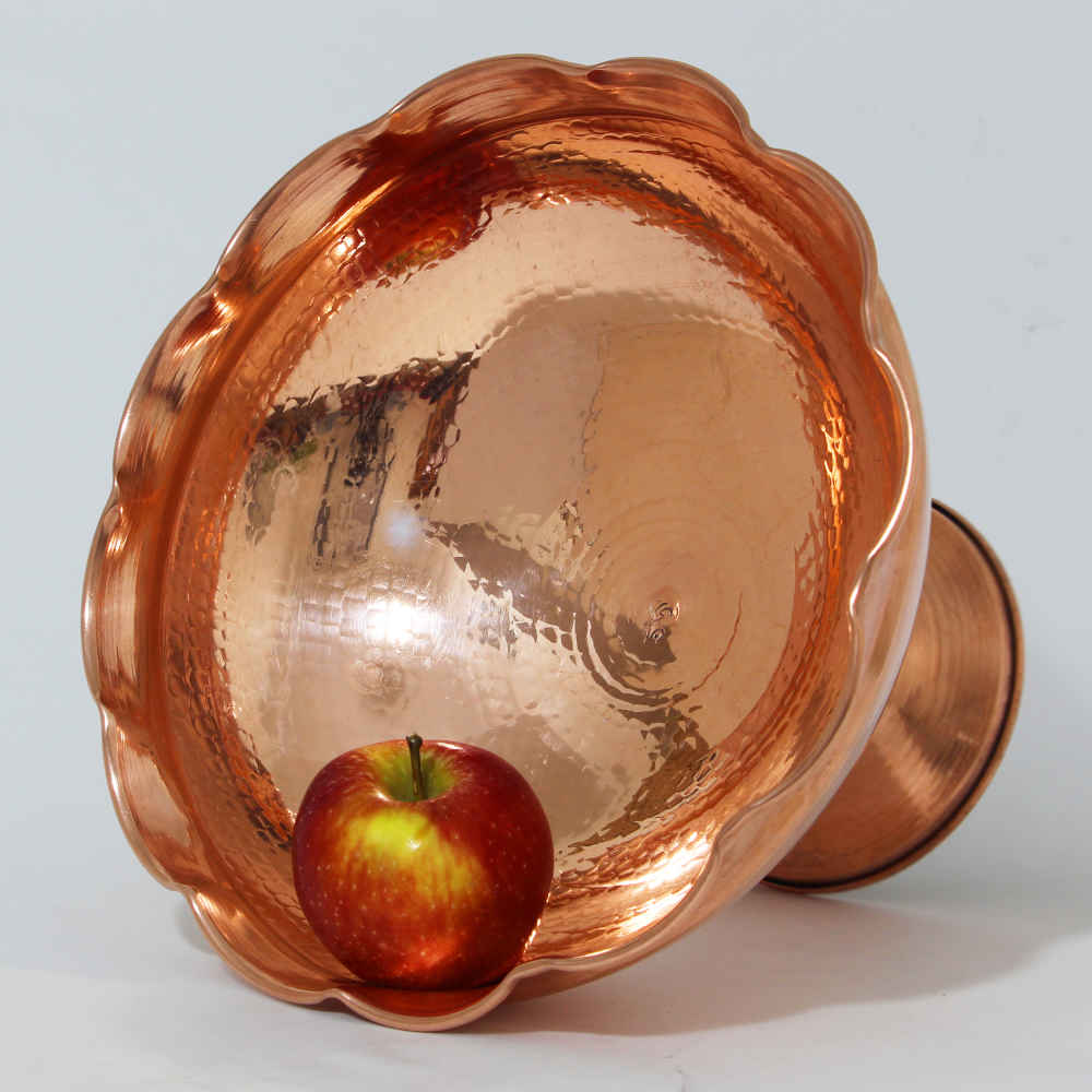 Copper Serving Bowl Suitable for Fruits and Sweets Hammered Diba