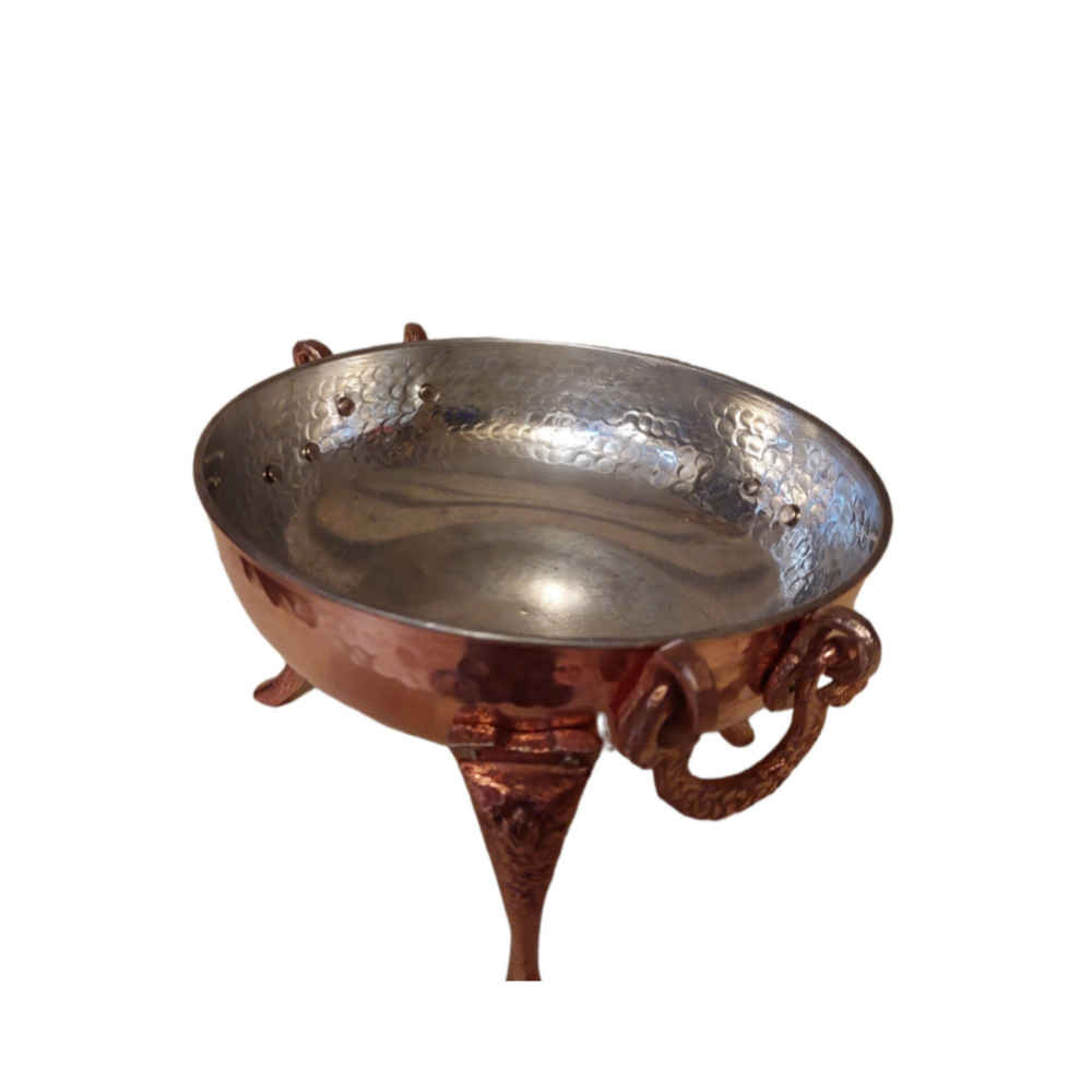 Copper Serving Bowl Suitable for Fruits and Sweets Hammered Parnia