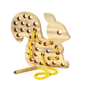 Rabbit Wooden Lacing Toy For Toddlers