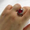 Red Ruby Engagement Silver Ring Bliss for Women Kiana Ashki