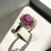 Red Ruby Engagement Silver Ring Bliss for Women Kiana Dorsa