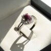 Red Ruby Engagement Silver Ring Bliss for Women Kiana Nastaran
