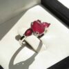 Red Ruby Engagement Silver Ring Bliss for Women Kiana Sina