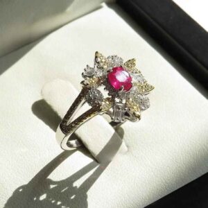 Ruby Women's Silver Ring Model Sorkhab