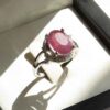 Red Ruby Engagement Silver Ring Bliss for Women Kiana Taranom