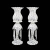 Persian Filigree Candlestick Copper Coated with Silver Jam (2x)