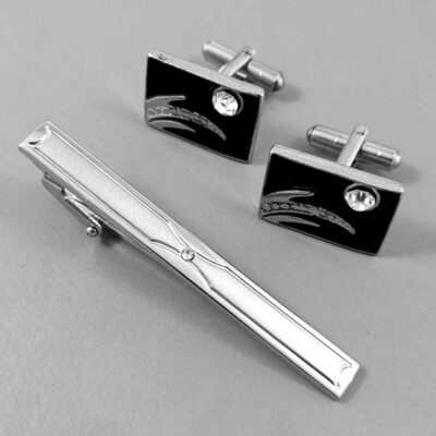 Men’s Tie, Handkerchief & Cufflinks Neckwear Set – Luxurious Boteh