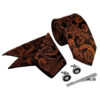 Men's Tie, Handkerchief & Cufflinks Neckwear Set - Luxurious Dora