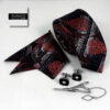 Men's Tie, Handkerchief & Cufflinks Neckwear Set - Luxurious Luka