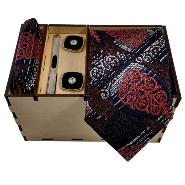 Men's Tie, Handkerchief & Cufflinks Neckwear Set - Luxurious Luka