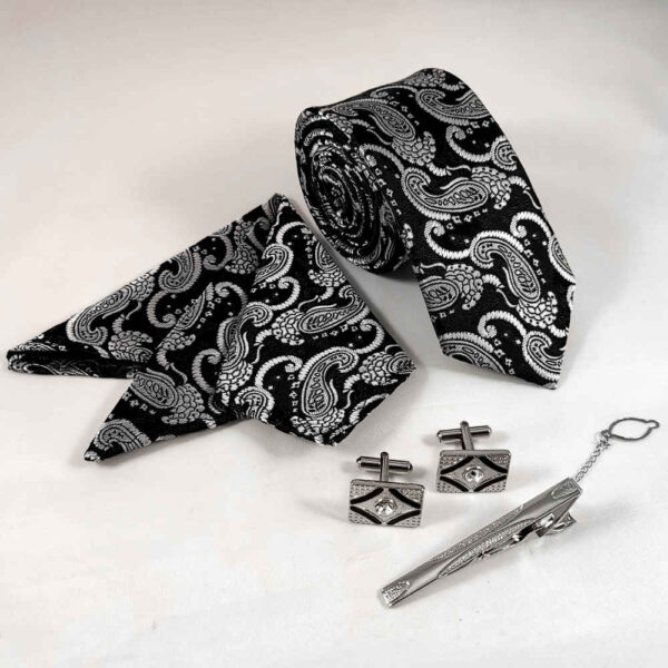 Men's Tie, Handkerchief & Cufflinks Neckwear Set - Luxurious Nafas