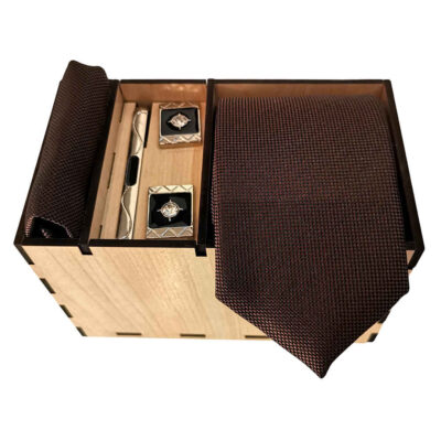 Men’s Tie, Handkerchief & Cufflinks Neckwear Set – Luxurious Rana