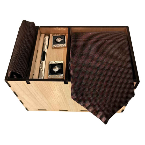 Men's Tie, Handkerchief & Cufflinks Neckwear Set - Luxurious Rana