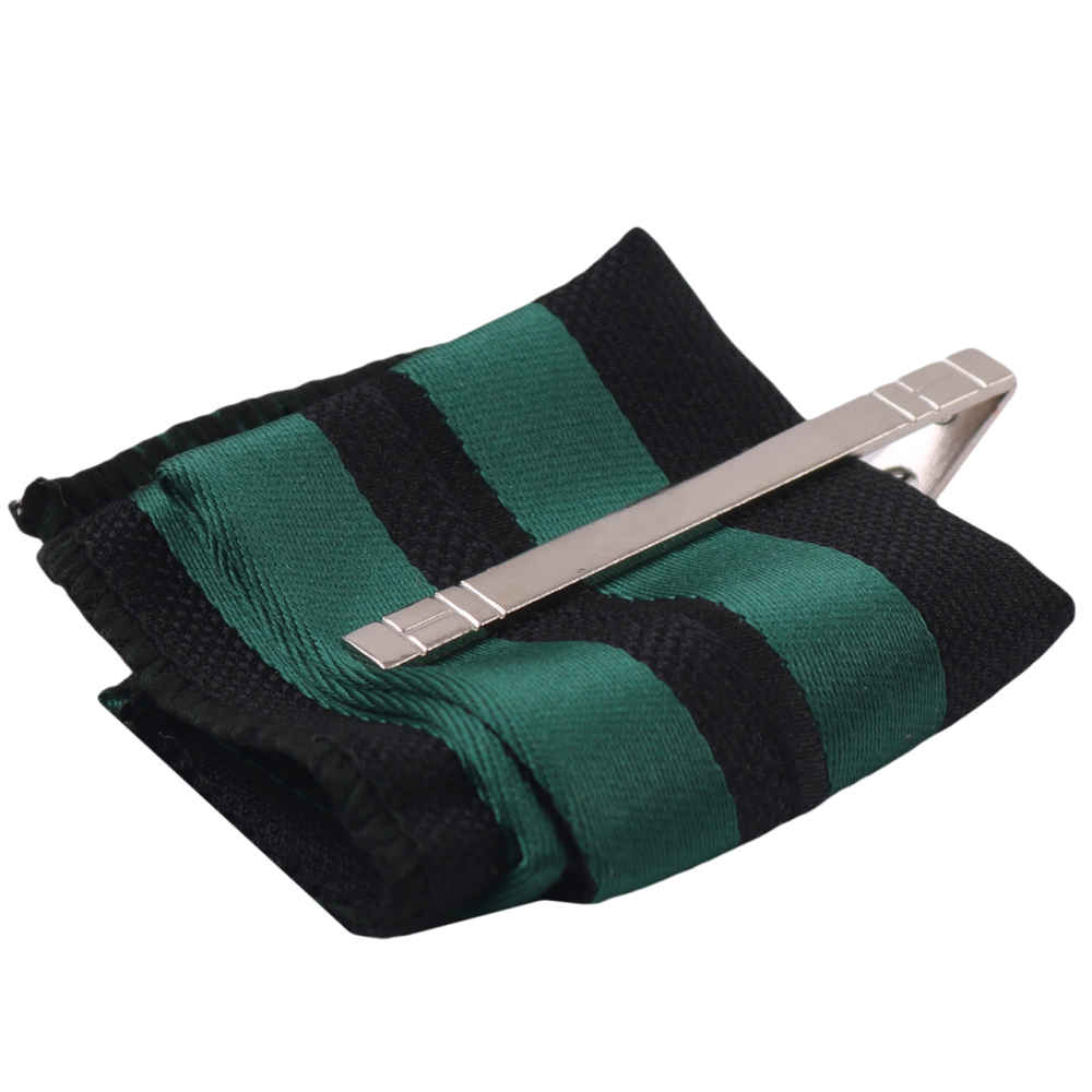 Men’s Tie, Handkerchief & Cufflinks Neckwear Set – Luxurious Striped