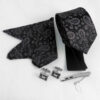 Men's Tie, Handkerchief & Cufflinks Neckwear Set - Luxurious Tradition