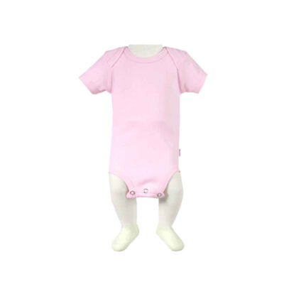 Solid Color Short-Sleeve Baby Onesies Bodysuit