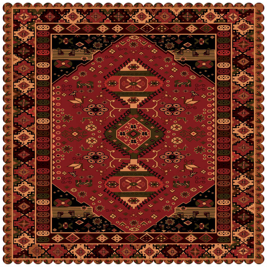 Velvet Tablecloth Persian Elegance Inspired Design Farsh