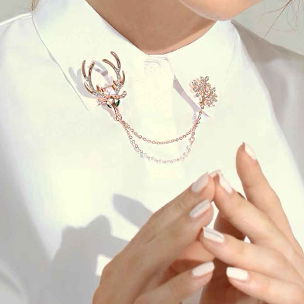 Steel Brooch Pin – Deer Design