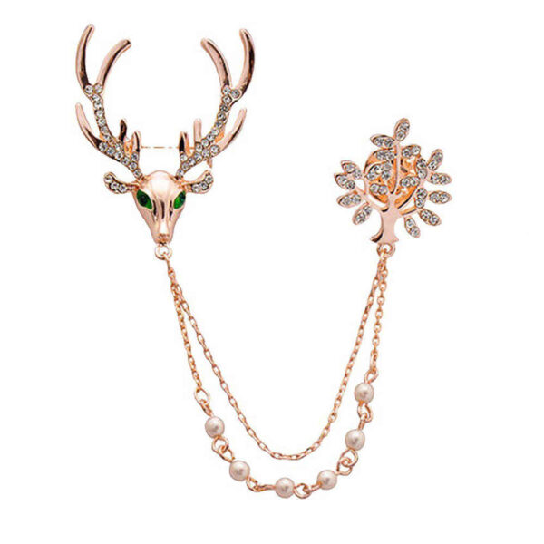 Steel Brooch Pin – Deer Design