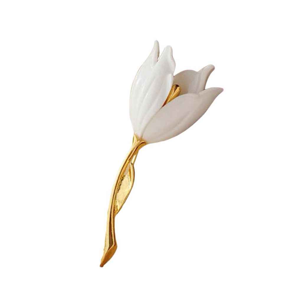 Flower Brooch Pin – Steel Laleh Model