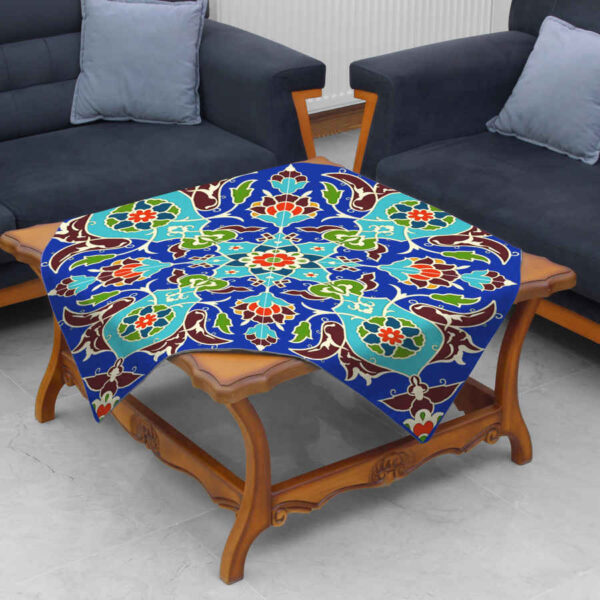 Tile Pattern Velvet Tablecloth Model Sana