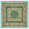Velvet Tablecloth Persian Elegance Inspired Design Turquoise