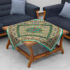 Velvet Tablecloth Persian Elegance Inspired Design Turquoise