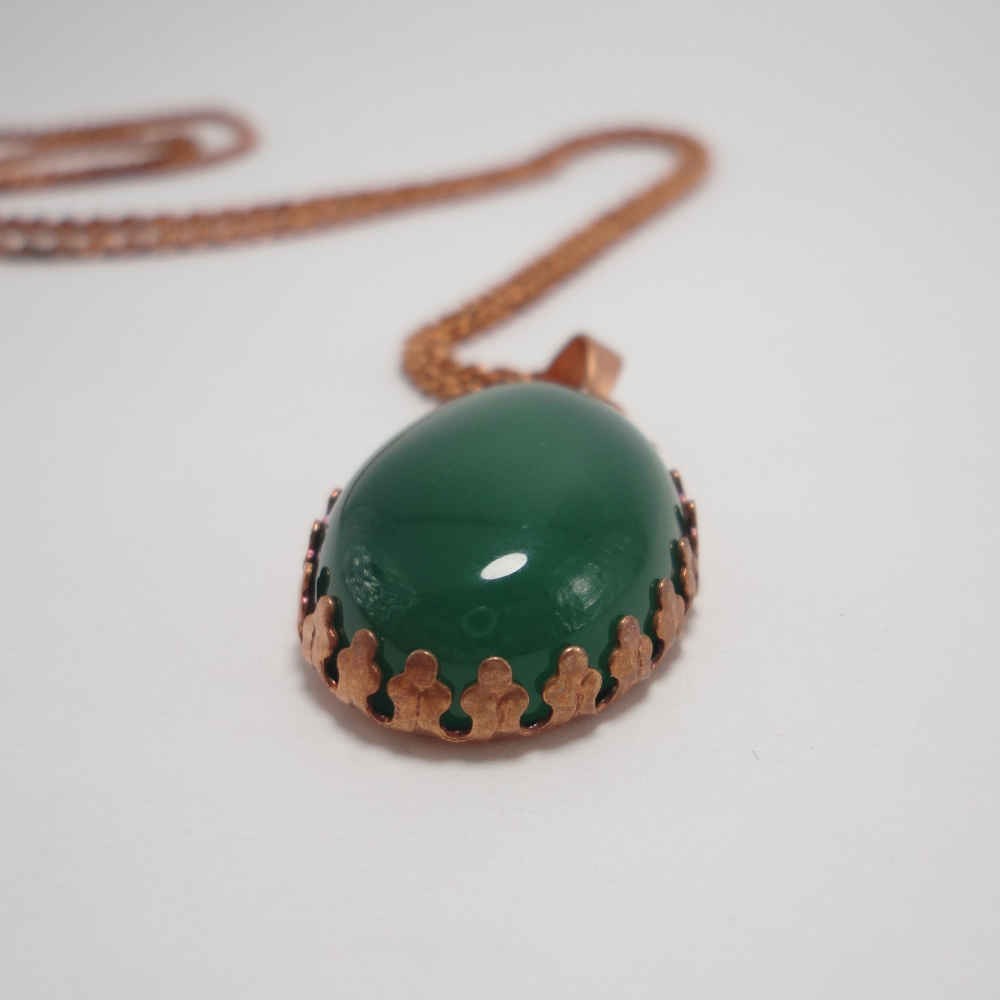 Copper Necklace for Women Classic Style with Agate