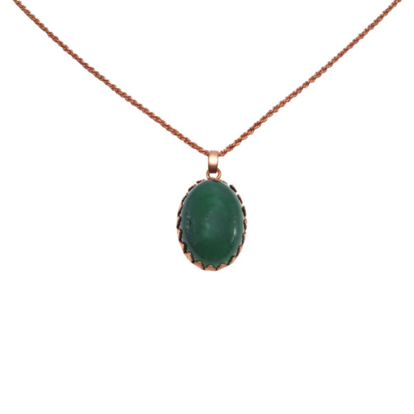 Copper Necklace for Women Classic Style with Agate