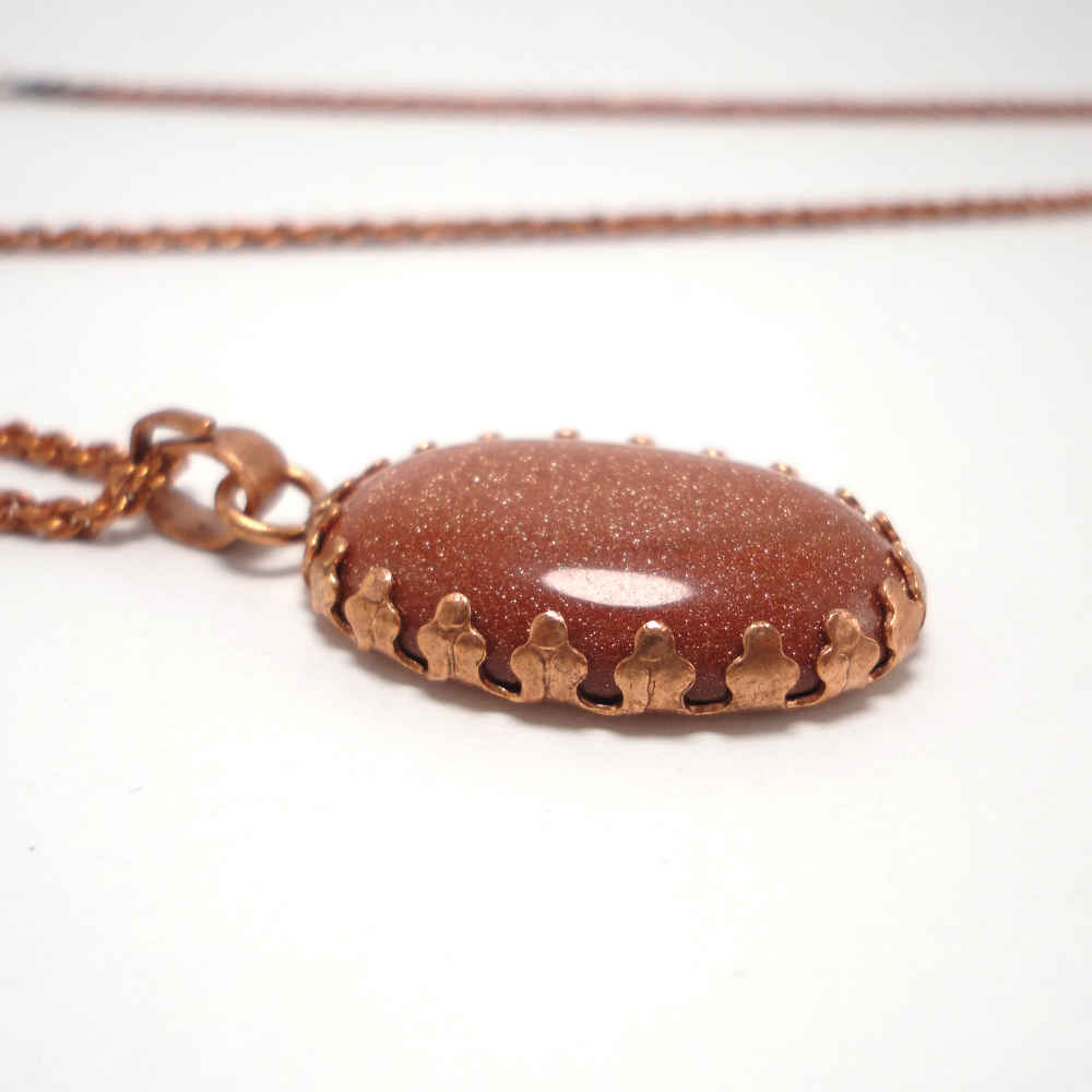 Copper Necklace for Women Classic Style Aventurine