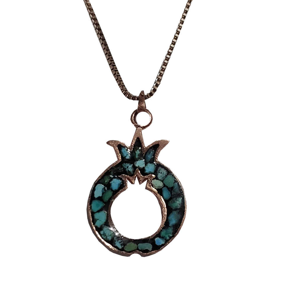 Copper Necklace for Women Artistic Pomegranate