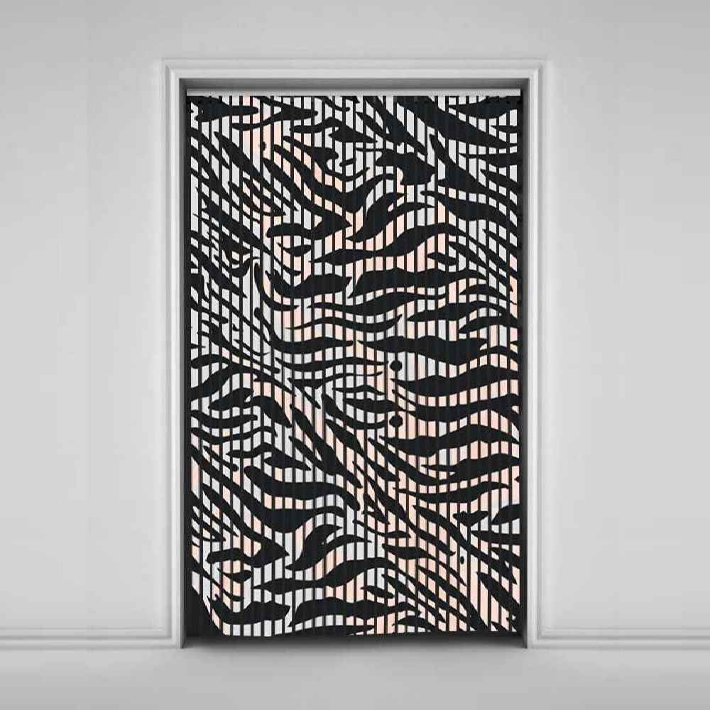 Velvet Vertical Blind Curtain – Abstract Farnaz Print