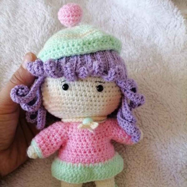 Amigurumi Handmade Crochet Stuffed Doll – Little Girl | Soft Plush Toy