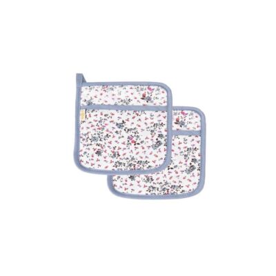 10 Piece Gray Floral Kitchen Apron Set Model Parzad