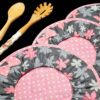 10 Piece Pink Floral Kitchen Apron Set Model Ravella