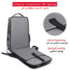 Black Waterproof Laptop Backpack Model Nikan
