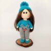 Amigurumi Handmade Crochet Stuffed Doll – Blue Girl | Soft Plush Toy