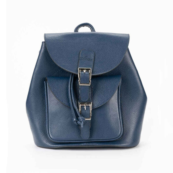 Blue Leather Women's Backpack - Model Gelareh