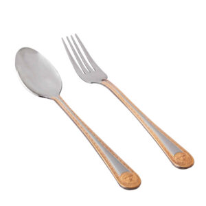 Bordered Spoon and Fork Flatware Set of 12