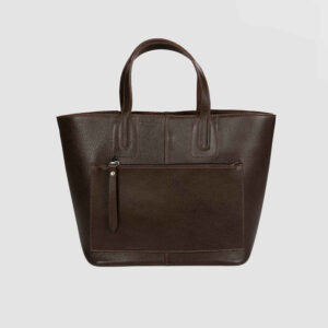 Brown Real Leather Handbag Model Radin