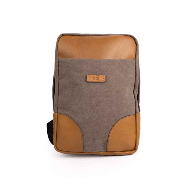Brown Canvas Women's Backpack - Model Saad