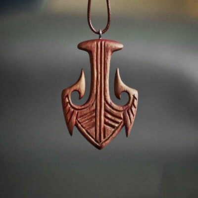 Wooden Necklace Handcrafted with Artistic Style Hook